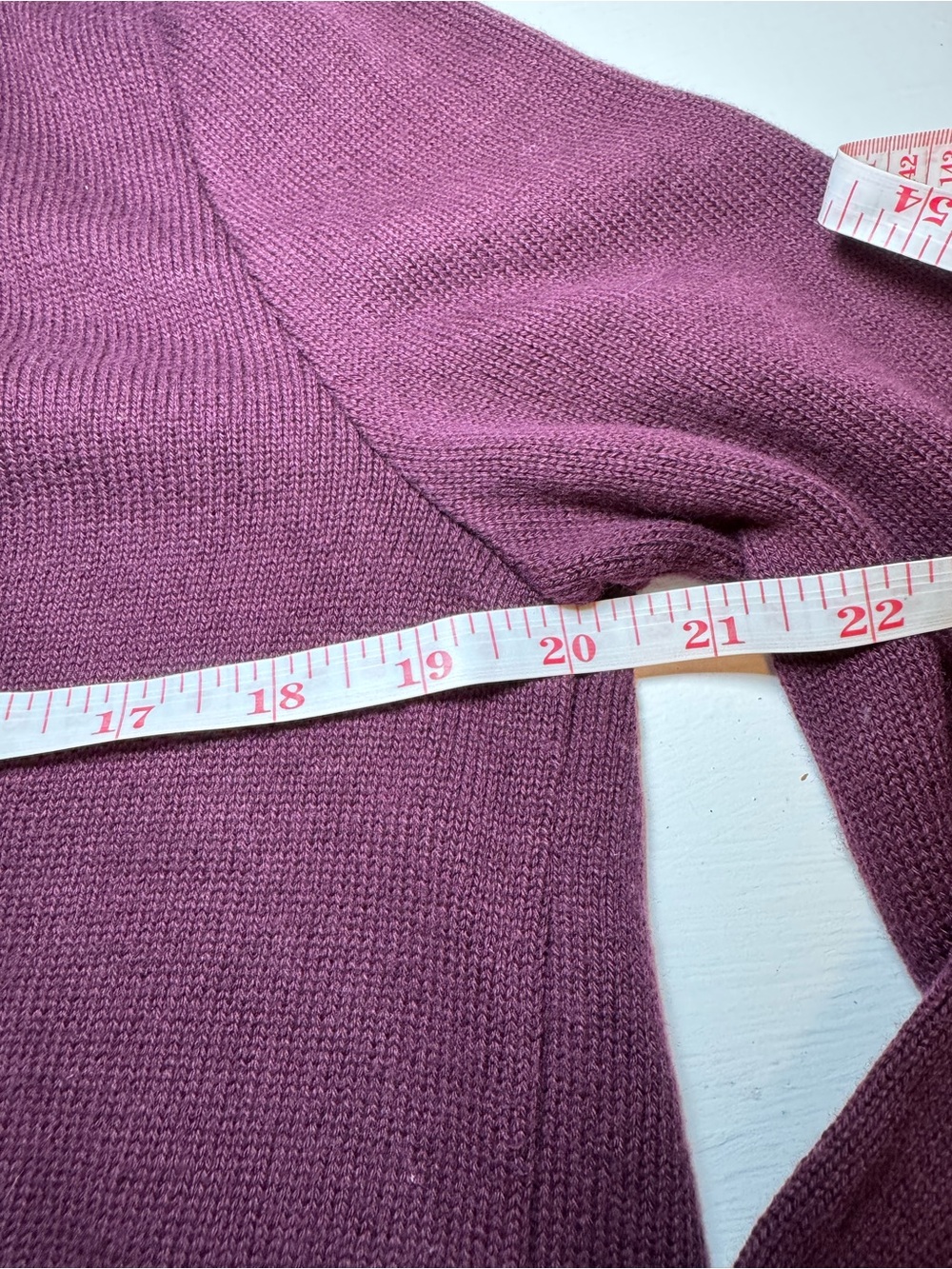 dELiA*s Plum Crewneck Cardigan with Red Buttons - Picture 9 of 11
